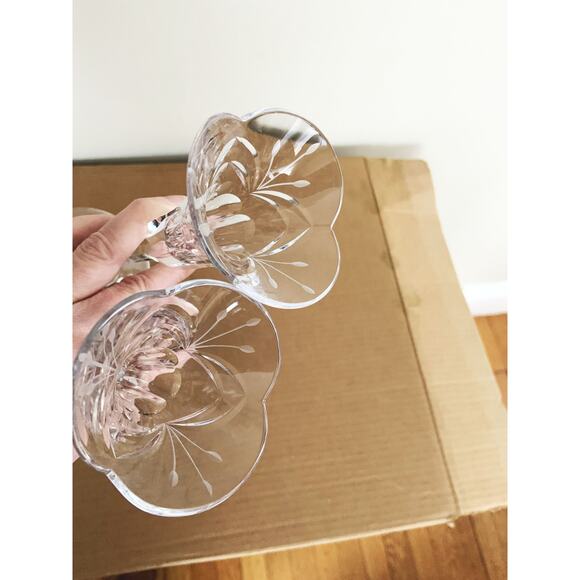 Pair of Mikasa Cut Chrystal Stemmed Candle holders in Box - Picture 7 of 9